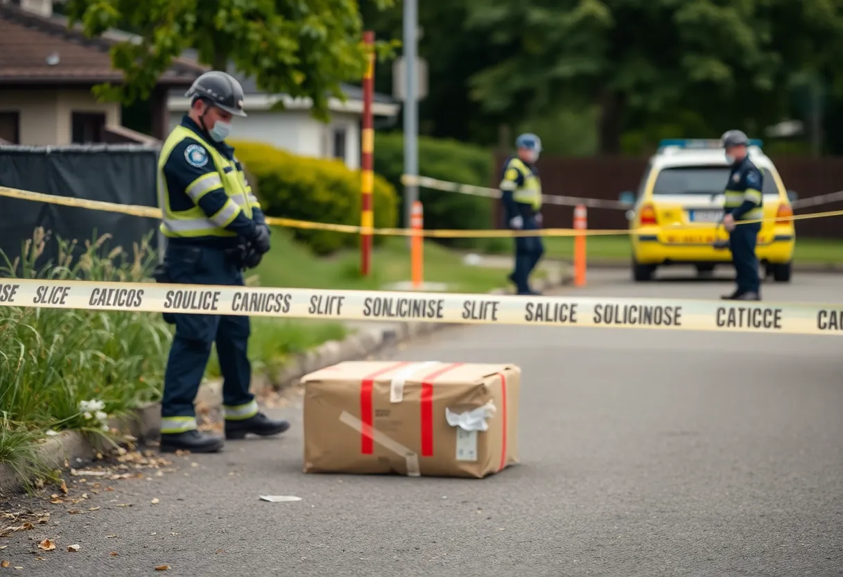 Police investigating a suspicious package related to homemade explosives