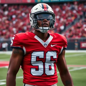Ole Miss football player showcasing skills on the field