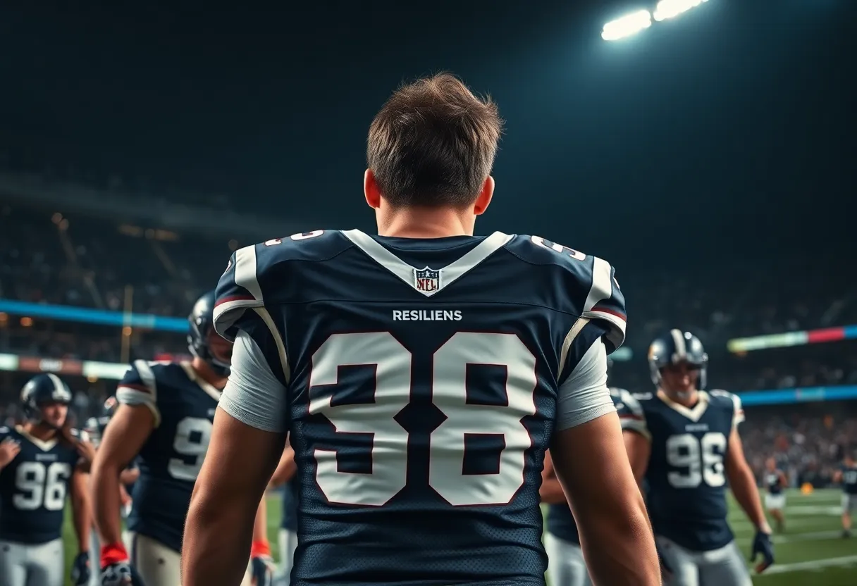 Football player symbolizing courage and leadership