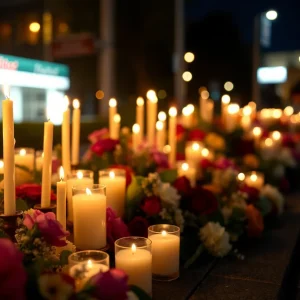 Candlelight vigil for victims of traffic accidents