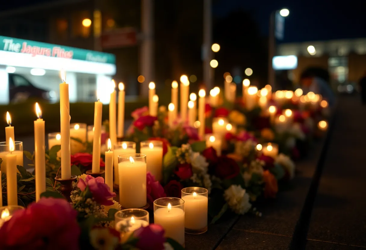 Candlelight vigil for victims of traffic accidents