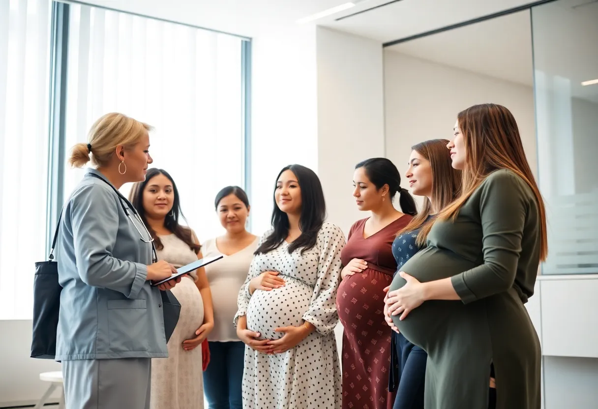 Pregnant women consulting with a healthcare provider about acetaminophen and autism risks