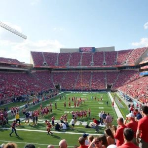 Crowd at the Arkansas Razorbacks game against Ole Miss