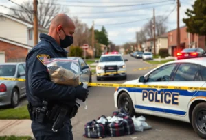 Scene of a drug bust operation in Memphis with police presence.