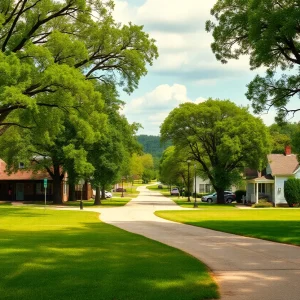 Landscape of Harmontown, Mississippi, symbolizing community and remembrance.