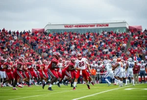 LSU Tigers and Ole Miss Rebels football game at Vaught-Hemingway Stadium