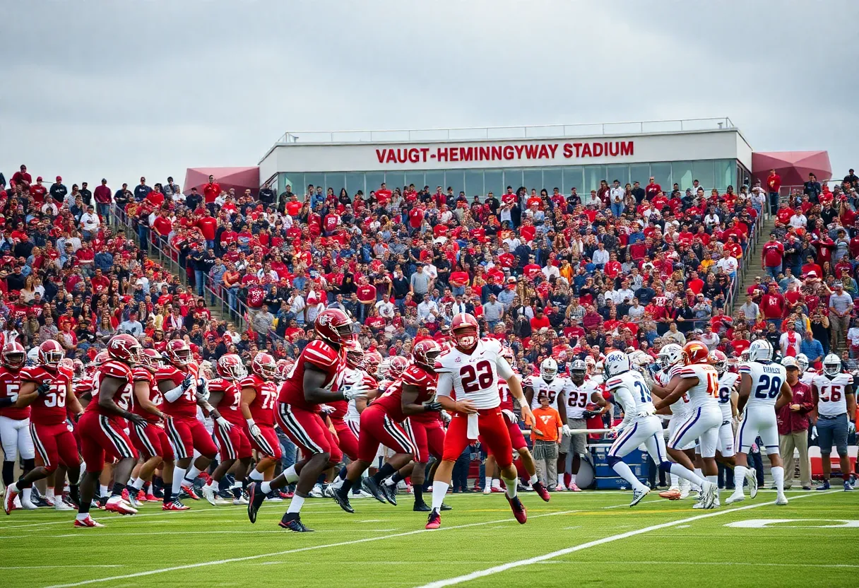 LSU Tigers and Ole Miss Rebels football game at Vaught-Hemingway Stadium