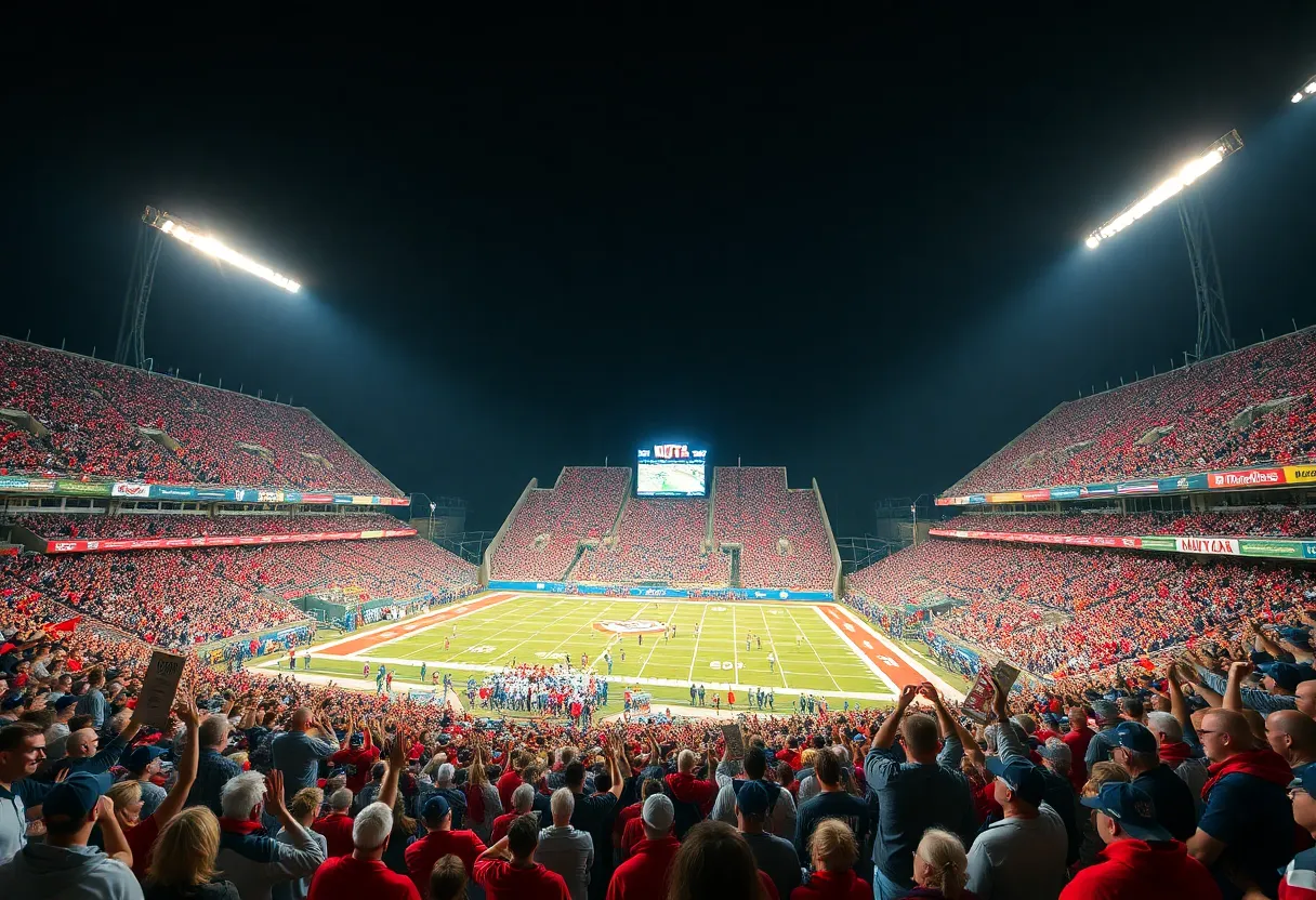 Ole Miss and LSU college football game atmosphere