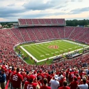 Fans at Vaught-Hemingway Stadium during the Ole Miss LSU game
