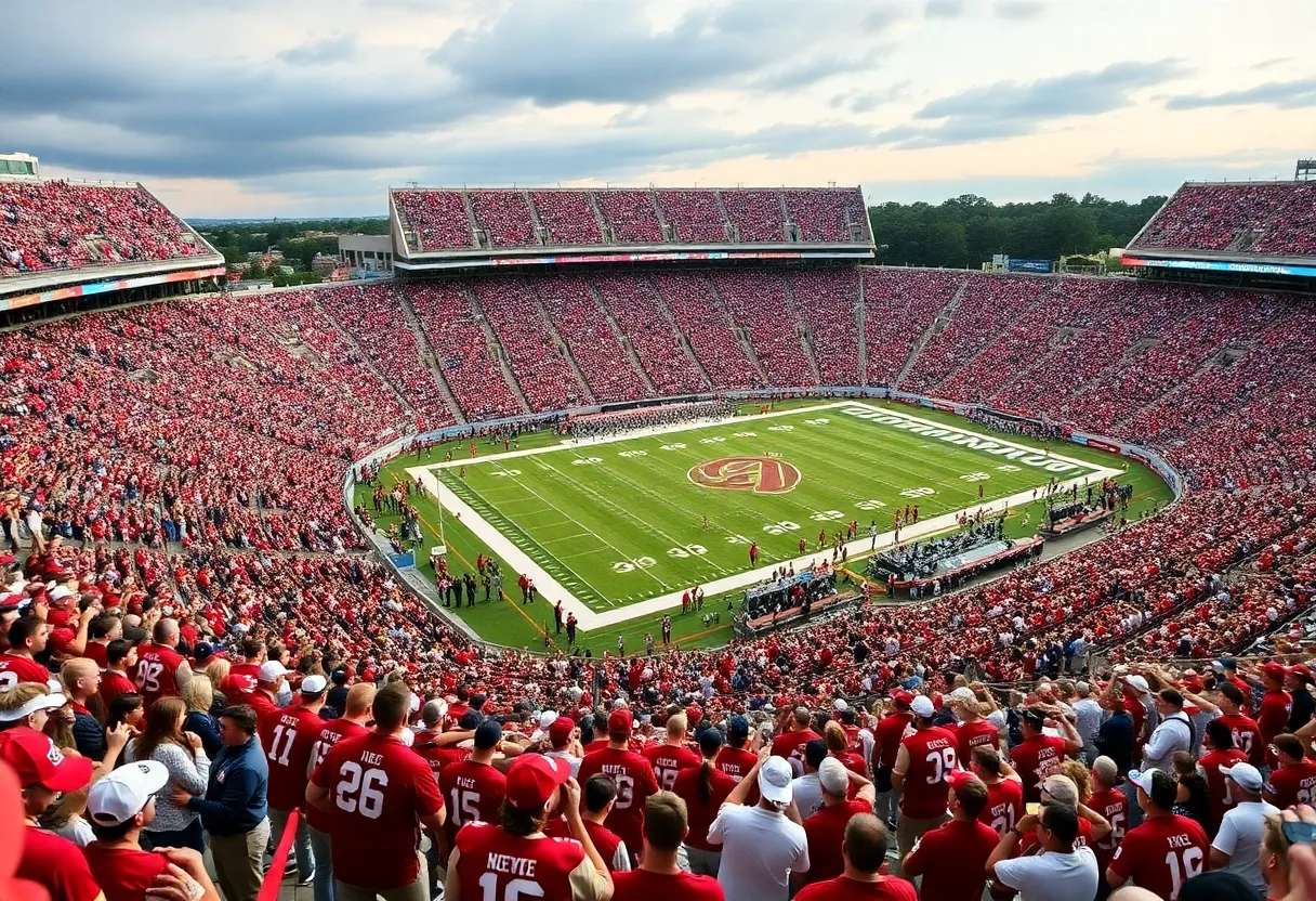 Fans at Vaught-Hemingway Stadium during the Ole Miss LSU game
