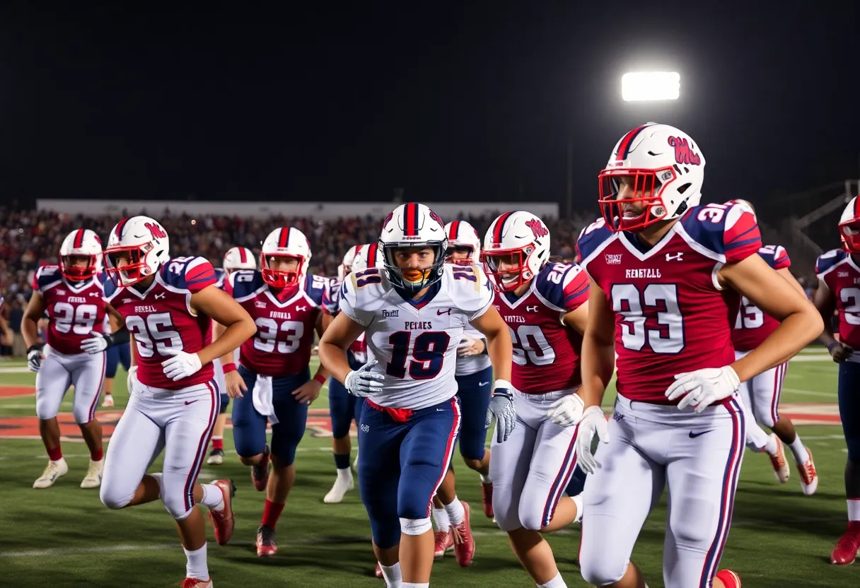 Ole Miss Rebels football team in action