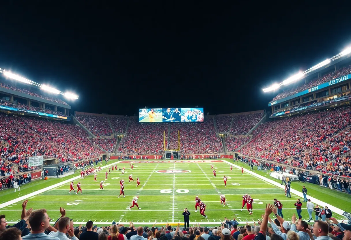 Ole Miss Rebels football game in action