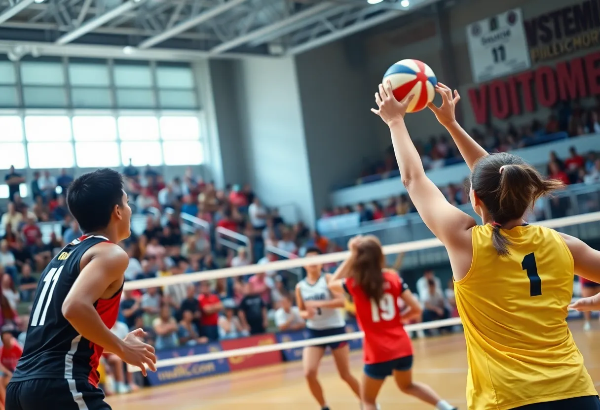 Volleyball match between Ole Miss and Memphis Tigers