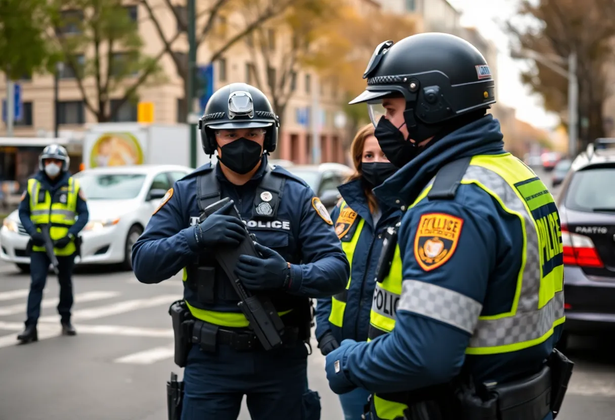 Law enforcement officers and advocates collaborating during Operation Fins Up