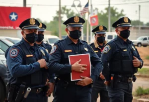Law enforcement agencies working together in a human trafficking rescue operation in Oxford, Mississippi.