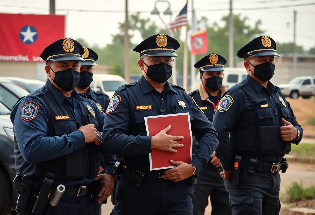 Law enforcement agencies working together in a human trafficking rescue operation in Oxford, Mississippi.