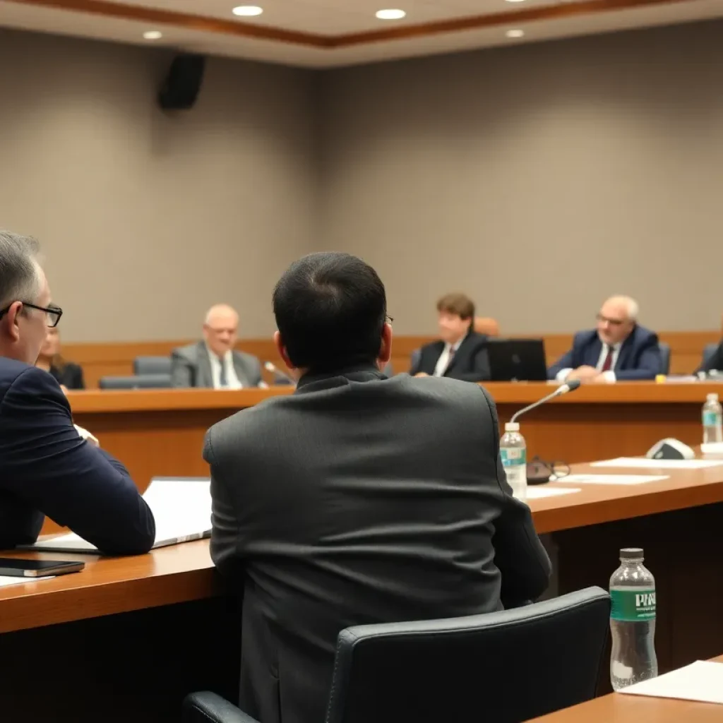 City council members in a meeting discussing budget proposals