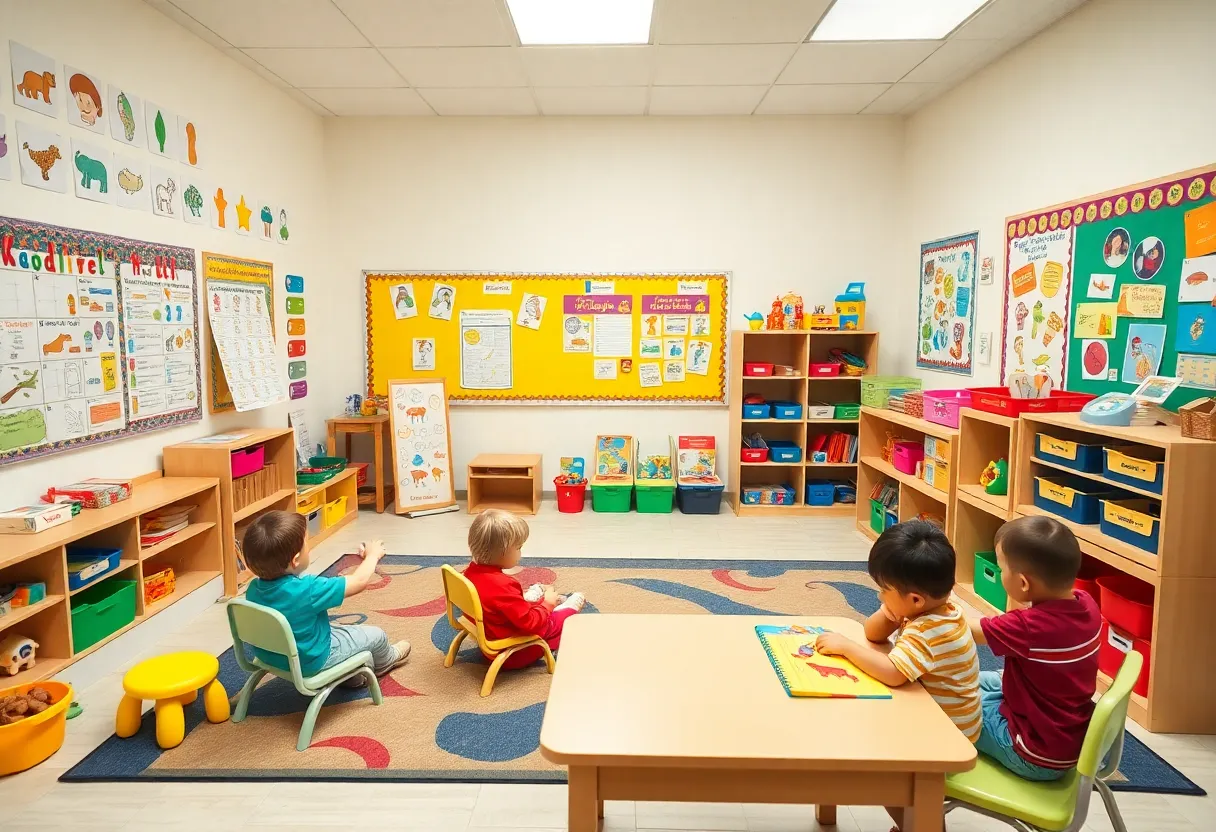 Classroom for 3-year-olds in the Oxford School District