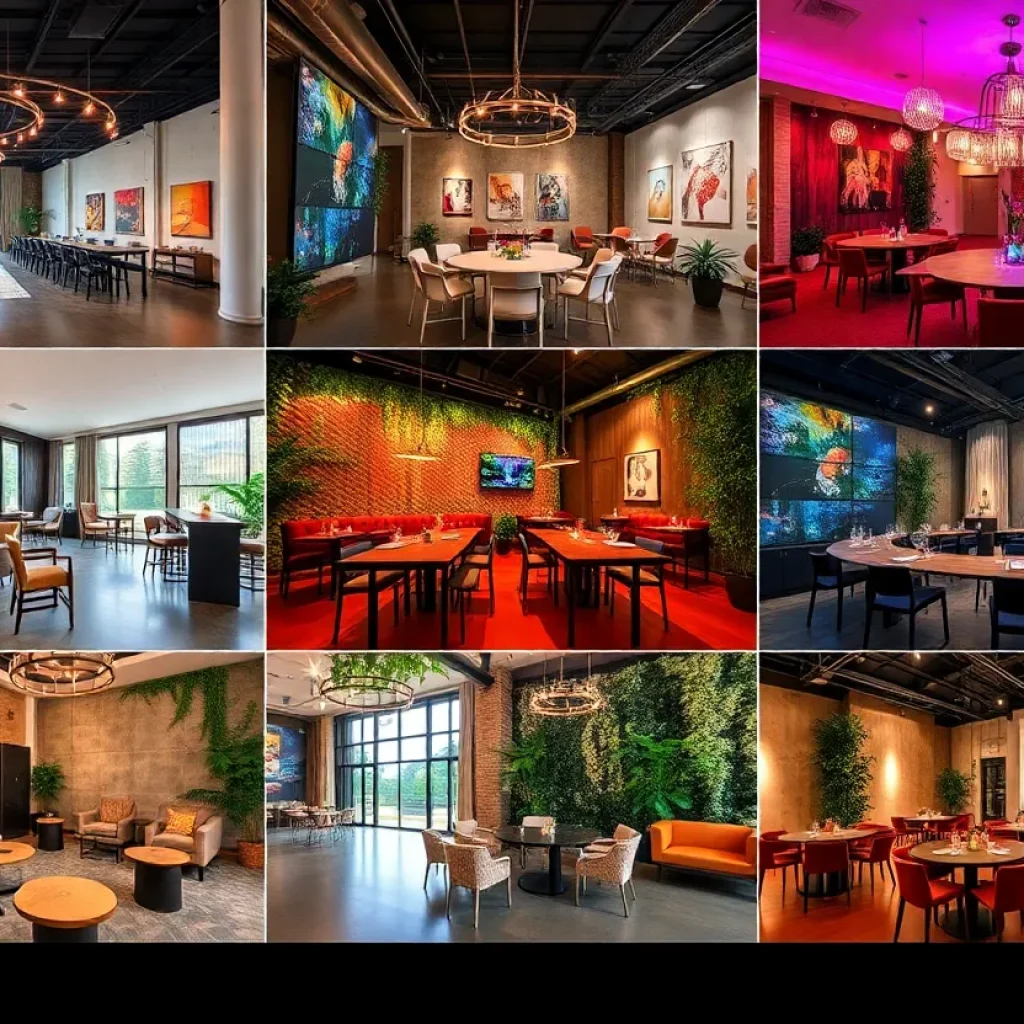 A variety of unique event spaces available for hourly rentals in Atlanta.