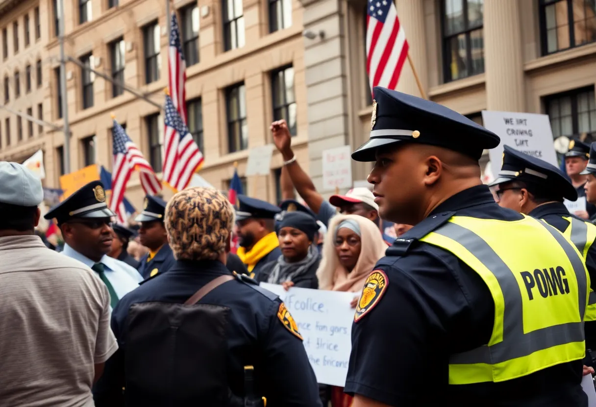 Peaceful assembly for civil rights reflection