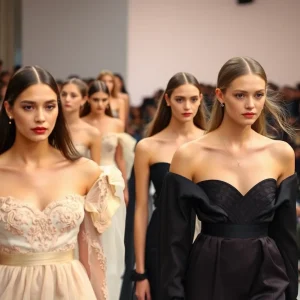 Heidi Klum walks the runway in a stunning white outfit