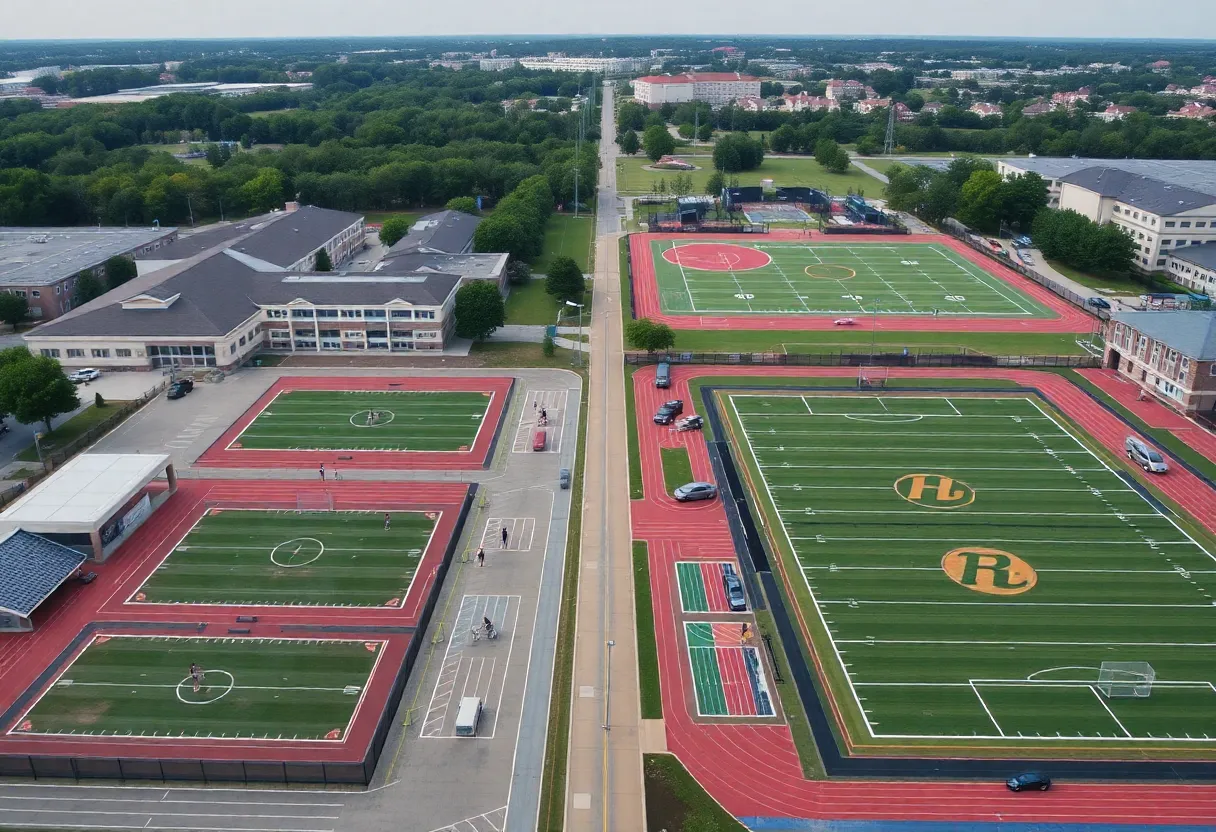 Sports fields of Lafayette County High School and Oxford High School
