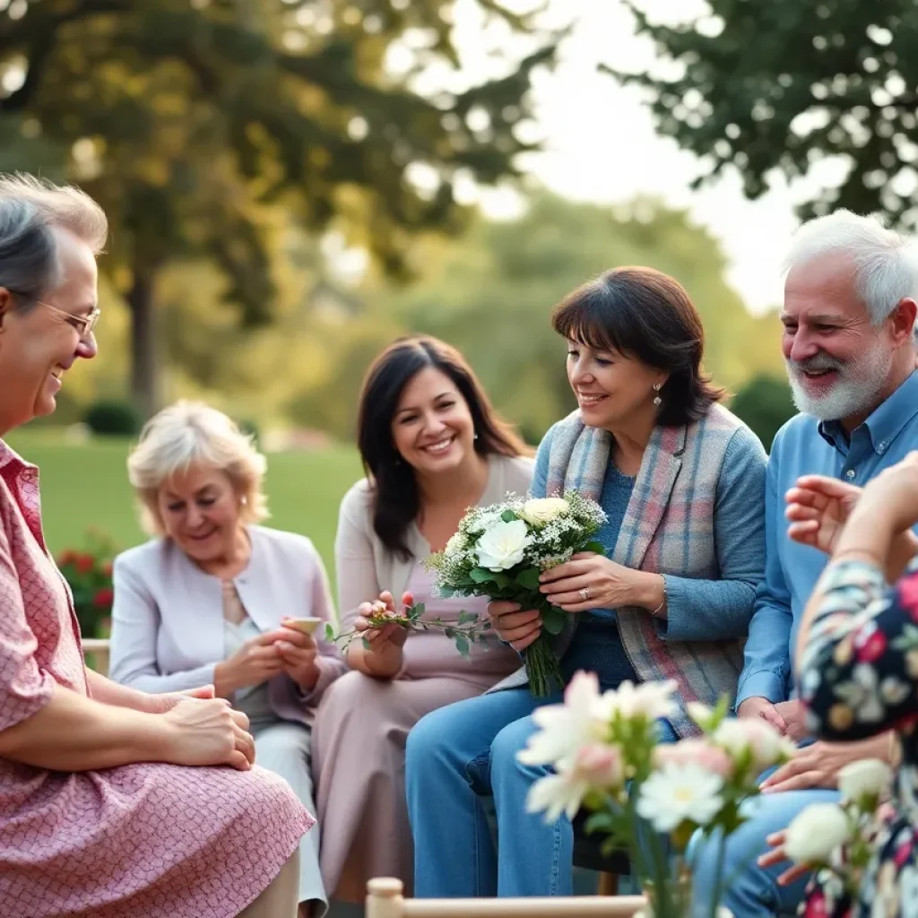 A family gathering celebrating the life of James William Guest II