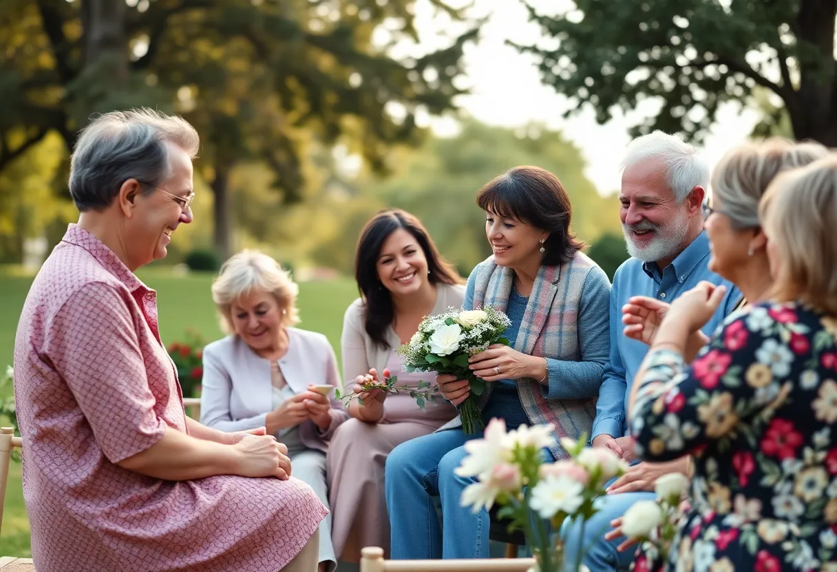 A family gathering celebrating the life of James William Guest II