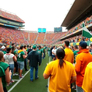 Fans tailgating at an Ole Miss football game