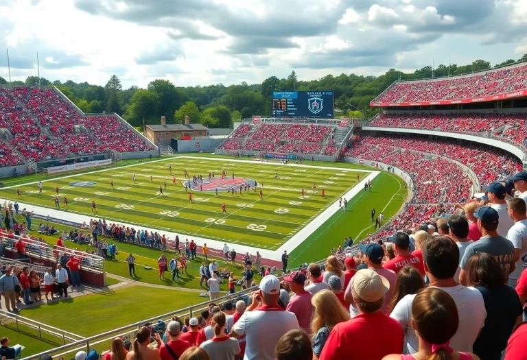 Ole Miss Rebels fans celebrating during a football game