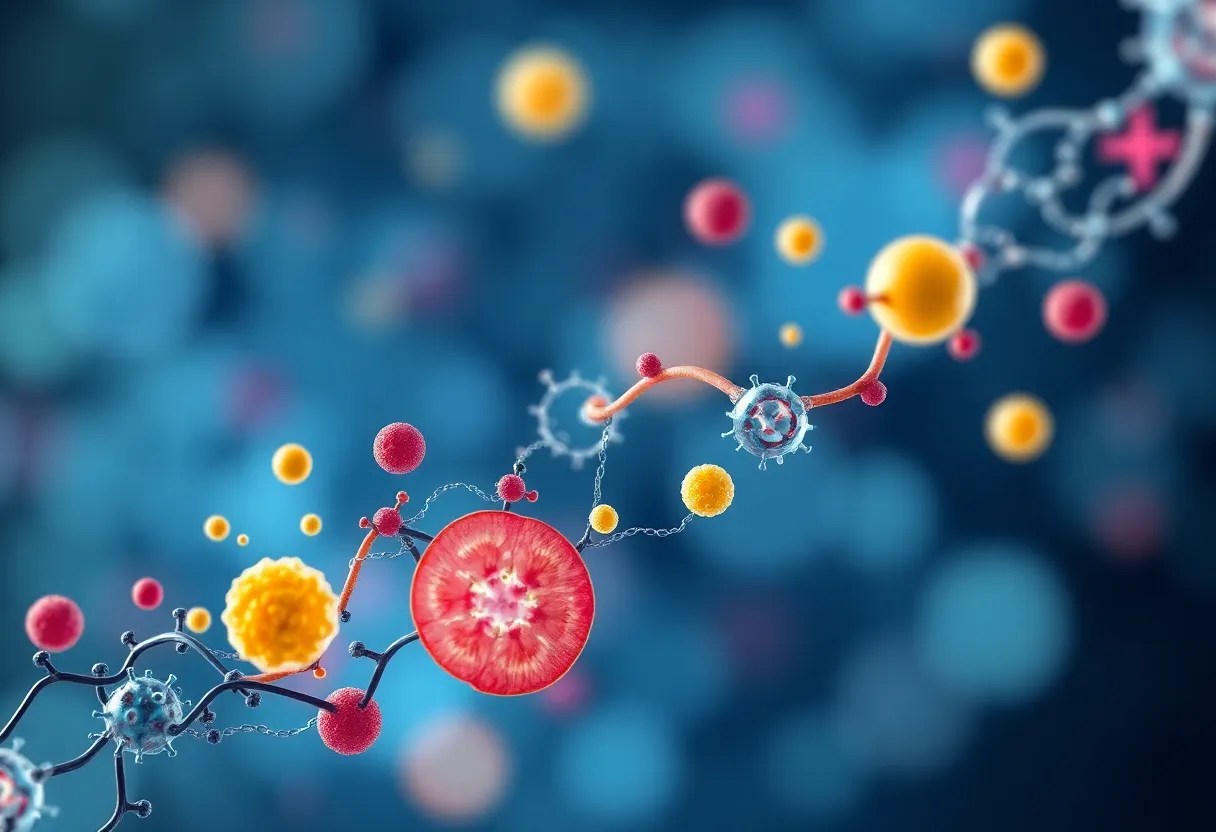 Abstract representation of obesity treatment breakthroughs.