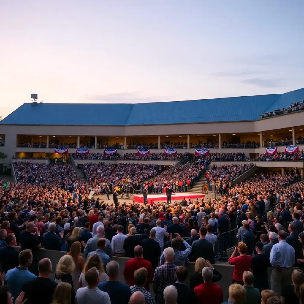 Audience gathered at Neville Arena for the Turning Point Tour
