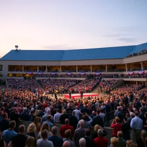 Audience gathered at Neville Arena for the Turning Point Tour